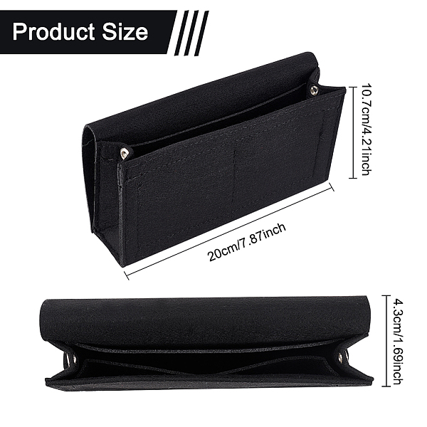 PandaHall FINGERINSPIRE Purse Organizer Insert 7.8x4.2x1.7 inch Black Felt Insert Bag Organizer Felt Handbags Base with Flap Rectangle...
PandaHall FINGERINSPIRE Purse Organizer Insert 7.8x4.2x1.7 inch Black Felt Insert Bag Organizer Felt Handbags Base with Flap Rectangle...