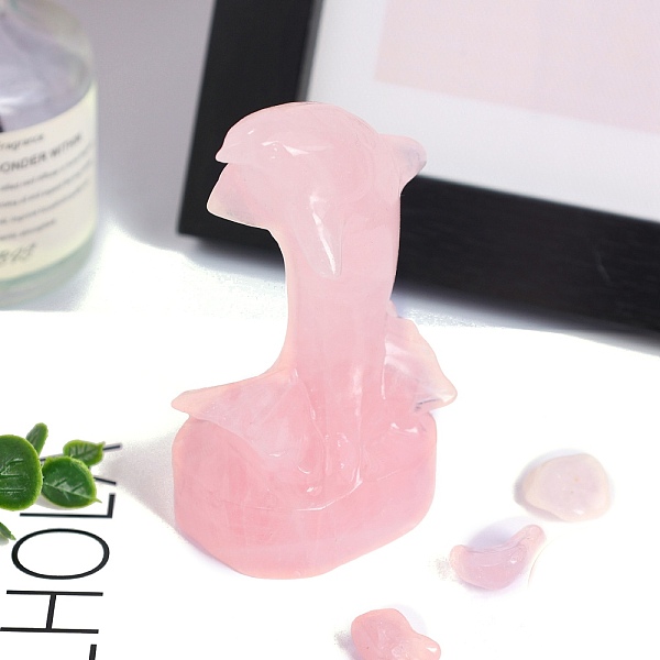 PandaHall Natural Rose Quartz Carved Dolphin Figurines Statues for Home Office Desktop Decoration, 75mm Rose Quartz Dolphin
PandaHall Natural Rose Quartz Carved Dolphin Figurines Statues for Home Office Desktop Decoration, 75mm Rose Quartz Dolphin