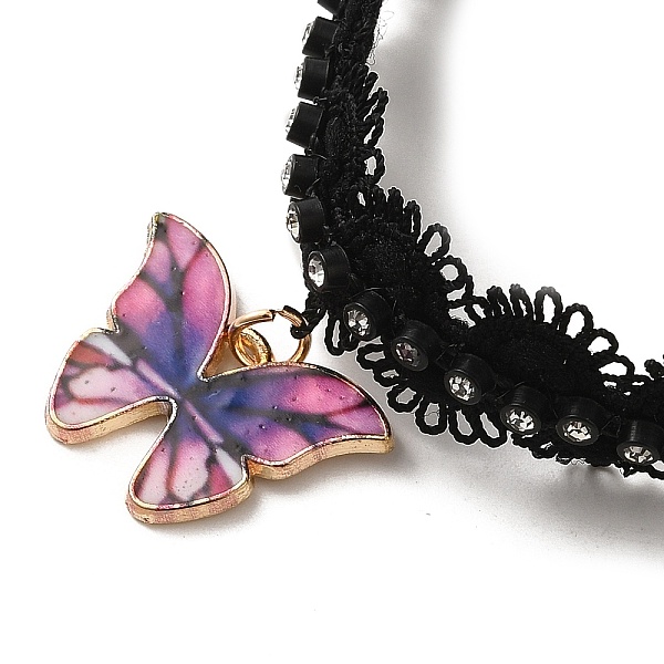 PandaHall Polyester Lace Choker Necklaces, with Alloy Enamel Pendant, Flower, Butterfly, 13.78 inch(35cm) Polyester Butterfly
PandaHall Polyester Lace Choker Necklaces, with Alloy Enamel Pendant, Flower, Butterfly, 13.78 inch(35cm) Polyester Butterfly