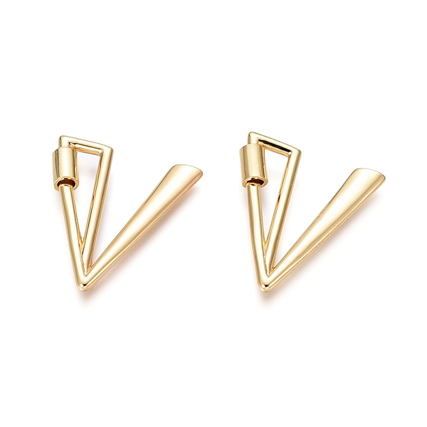 PandaHall Brass Screw Carabiner Lock Charms, for Necklaces Making, Real 18K Gold Plated, Polishing, Letter, Letter.V, 33x29x2.5mm, Screw...
PandaHall Brass Screw Carabiner Lock Charms, for Necklaces Making, Real 18K Gold Plated, Polishing, Letter, Letter.V, 33x29x2.5mm, Screw...