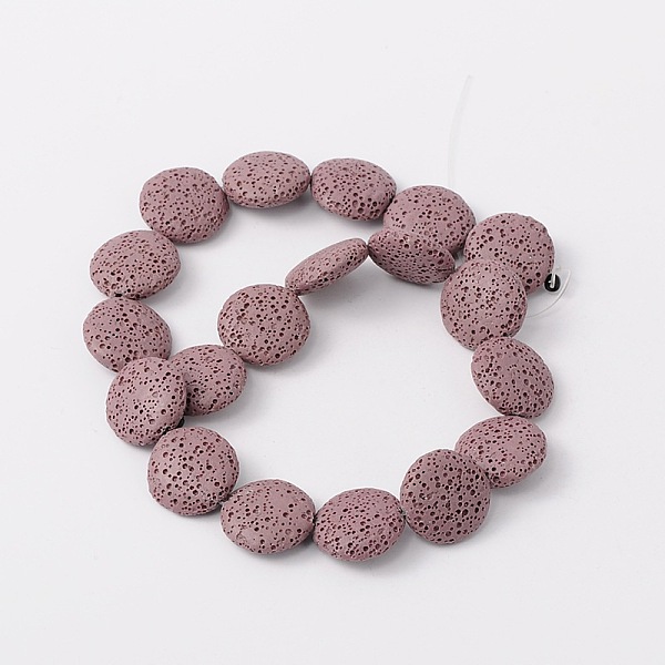 PandaHall Natural Lava Rock Beads Strands, Flat Round, Dyed, Rosy Brown, 20~21.5x7~8mm, Hole: 1mm, about 19pcs/strand, 15.35 inch Lava Rock...
PandaHall Natural Lava Rock Beads Strands, Flat Round, Dyed, Rosy Brown, 20~21.5x7~8mm, Hole: 1mm, about 19pcs/strand, 15.35 inch Lava Rock...