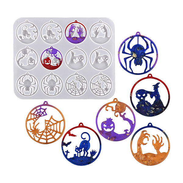 PandaHall HOBBIESAY Halloween DIY Flat Round Pendant Silicone Molds, Resin Casting Molds, for UV Resin, Epoxy Resin Jewelry Making, White...
PandaHall HOBBIESAY Halloween DIY Flat Round Pendant Silicone Molds, Resin Casting Molds, for UV Resin, Epoxy Resin Jewelry Making, White...