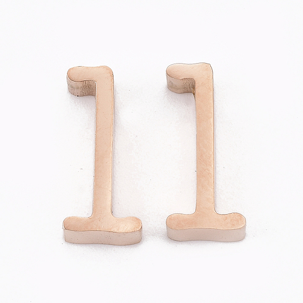 PandaHall 304 Stainless Steel Pendants, Number, Rose Gold, Num.1, 13x6x3mm, Hole: 1.8mm 304 Stainless Steel Number
PandaHall 304 Stainless Steel Pendants, Number, Rose Gold, Num.1, 13x6x3mm, Hole: 1.8mm 304 Stainless Steel Number