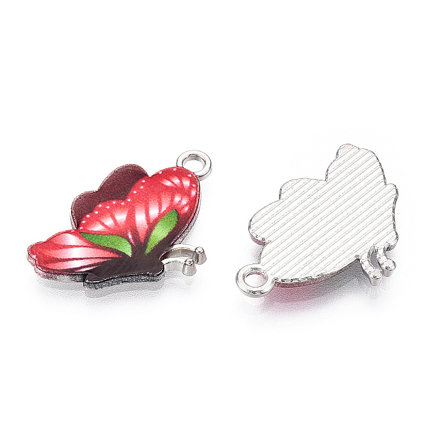 PandaHall Printed Alloy Pendants, with Enamel, Butterfly, Platinum, Red, 24.5x16x2mm, Hole: 2mm Alloy+Enamel Butterfly Red
PandaHall Printed Alloy Pendants, with Enamel, Butterfly, Platinum, Red, 24.5x16x2mm, Hole: 2mm Alloy+Enamel Butterfly Red