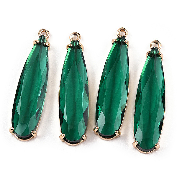 PandaHall Transparent Glass Pendants, with Brass Findings, Faceted, Teardrop, Light Gold, Sea Green, 32x8x4mm, Hole: 1.2mm Brass+Glass...
PandaHall Transparent Glass Pendants, with Brass Findings, Faceted, Teardrop, Light Gold, Sea Green, 32x8x4mm, Hole: 1.2mm Brass+Glass...