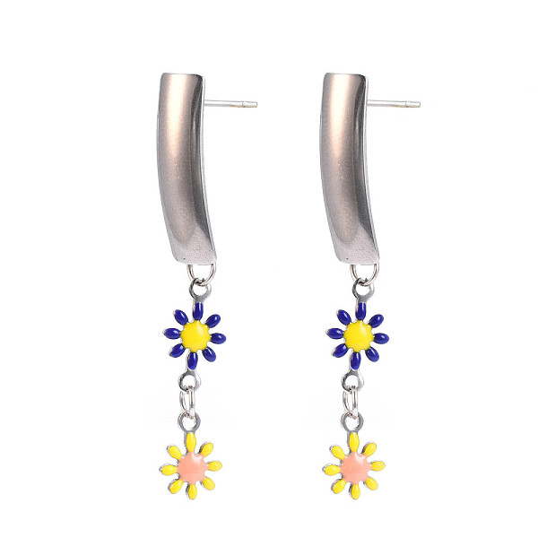 PandaHall Rectangle with Flower Enamel Long Dangle Stud Earrings, Stainless Steel Color Plated 304 Stainless Steel Jewelry for Women, Dark..., Purple
PandaHall Rectangle with Flower Enamel Long Dangle Stud Earrings, Stainless Steel Color Plated 304 Stainless Steel Jewelry for Women, Dark..., Purple