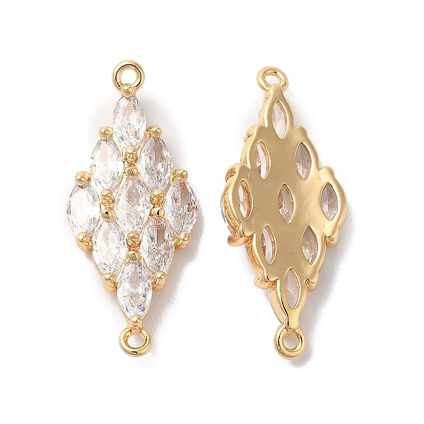 PandaHall Brass Clear Glass Connector Charms, Rhombus Links, Real 18K Gold Plated, 27x11x3.5mm, Hole: 1.2mm Brass+Glass Rhombus Clear
PandaHall Brass Clear Glass Connector Charms, Rhombus Links, Real 18K Gold Plated, 27x11x3.5mm, Hole: 1.2mm Brass+Glass Rhombus Clear