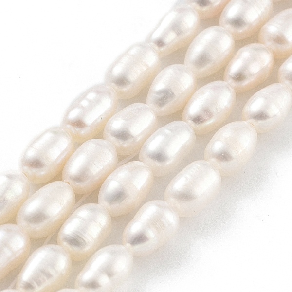 PandaHall Natural Cultured Freshwater Pearl Beads Strands, Rice, Grade 3A, Snow, 4~5mm, Hole: 0.6mm, about 26~27pcs/strand, 7.09''~7.28''..., White
PandaHall Natural Cultured Freshwater Pearl Beads Strands, Rice, Grade 3A, Snow, 4~5mm, Hole: 0.6mm, about 26~27pcs/strand, 7.09''~7.28''..., White