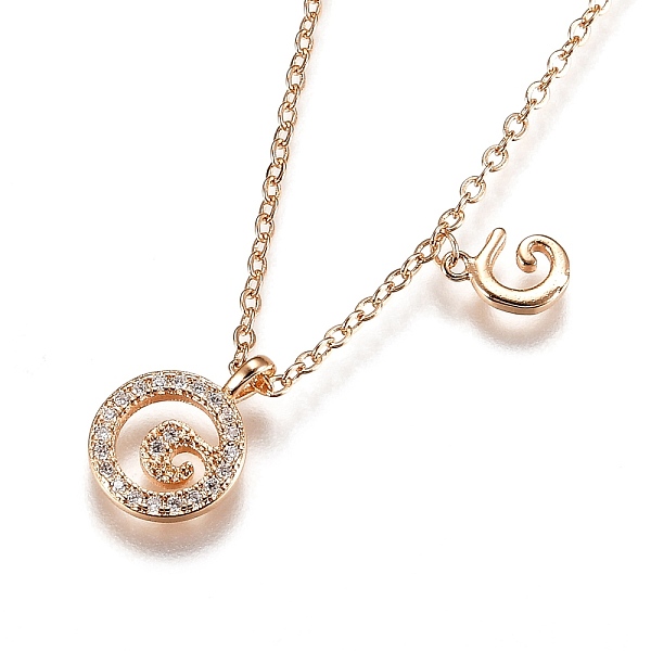 PandaHall Brass Micro Pave Clear Cubic Zirconia Double Letter Pendant Necklaces, with Cable Chains, Letter.G, 14-3/4 inch(37.6cm) Brass...
PandaHall Brass Micro Pave Clear Cubic Zirconia Double Letter Pendant Necklaces, with Cable Chains, Letter.G, 14-3/4 inch(37.6cm) Brass...