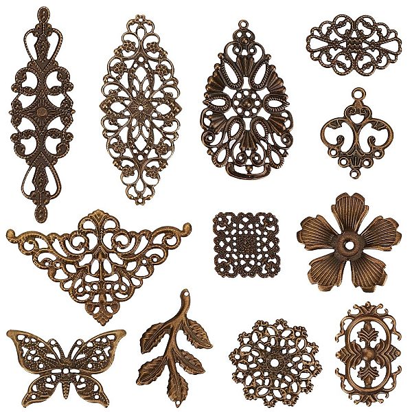 PandaHall SUNNYCLUE 120Pcs 12 Styles Filigree Connector Charms Filigree Metal Charms Vintage Flower Leaf Tibetan Style Chandelier Component...
PandaHall SUNNYCLUE 120Pcs 12 Styles Filigree Connector Charms Filigree Metal Charms Vintage Flower Leaf Tibetan Style Chandelier Component...