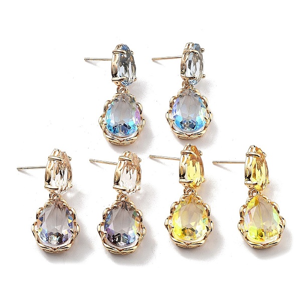 PandaHall Light Gold Brass Stud Earrings, Glass Teardrop Drop Earrings, Mixed Color, 31.5x13.5mm Glass Teardrop Multicolor
PandaHall Light Gold Brass Stud Earrings, Glass Teardrop Drop Earrings, Mixed Color, 31.5x13.5mm Glass Teardrop Multicolor