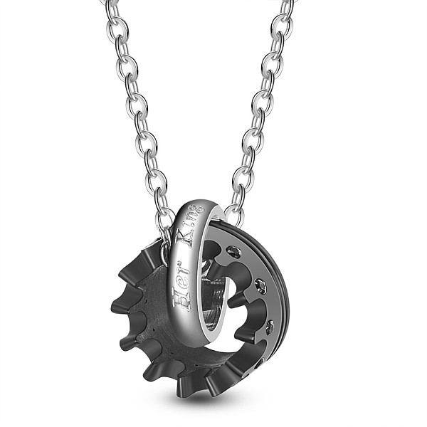 PandaHall SHEGRACE Titanium Steel Pendant Necklaces, with Clear Grade AAA Cubic Zirconia and Cable Chain, Crown with Word, Gunmetal &...
PandaHall SHEGRACE Titanium Steel Pendant Necklaces, with Clear Grade AAA Cubic Zirconia and Cable Chain, Crown with Word, Gunmetal &...