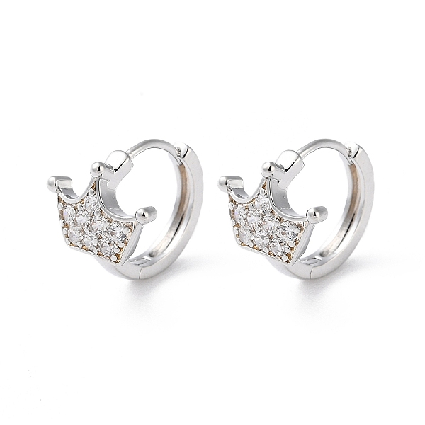 PandaHall Brass Micro Pave Cubic Zirconia Hoop Earrings, Crown, Real Platinum Plated, 13x11.5mm Cubic Zirconia Crown Clear
PandaHall Brass Micro Pave Cubic Zirconia Hoop Earrings, Crown, Real Platinum Plated, 13x11.5mm Cubic Zirconia Crown Clear