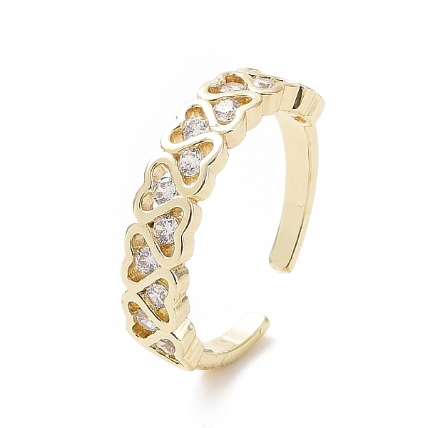 PandaHall Clear Cubic Zirconia Heart Wrap Open Cuff Ring, Brass Jewelry for Women, Golden, Inner Diameter: 17.6mm Brass+Cubic Zirconia Clear
PandaHall Clear Cubic Zirconia Heart Wrap Open Cuff Ring, Brass Jewelry for Women, Golden, Inner Diameter: 17.6mm Brass+Cubic Zirconia Clear