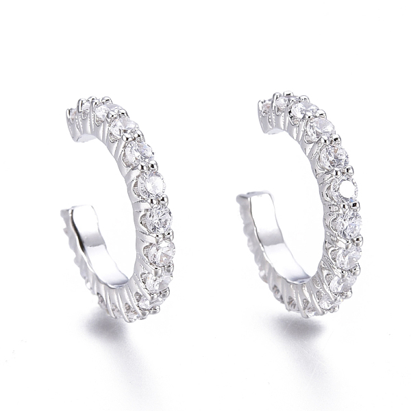PandaHall Brass Micro Pave Clear Cubic Zirconia Cuff Earrings, Platinum, 15x14x2mm, Inner Diameter: 10.2mm Cubic Zirconia Clear
PandaHall Brass Micro Pave Clear Cubic Zirconia Cuff Earrings, Platinum, 15x14x2mm, Inner Diameter: 10.2mm Cubic Zirconia Clear