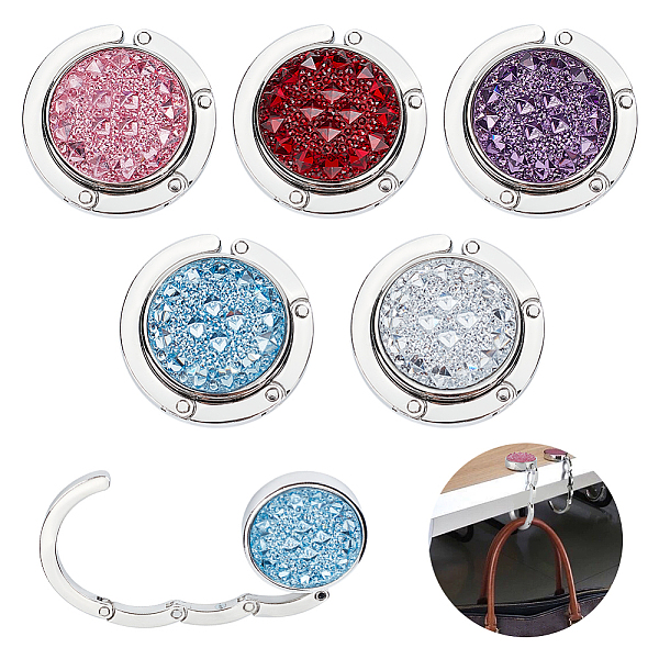 PandaHall WADORN 5 Colors Foldable Purse Hook, 5pcs Alloy Bag Hanger Purse Hook for Table Handbag Storage for Folding Purse Table Bag Hanger..., Multicolor
PandaHall WADORN 5 Colors Foldable Purse Hook, 5pcs Alloy Bag Hanger Purse Hook for Table Handbag Storage for Folding Purse Table Bag Hanger..., Multicolor
