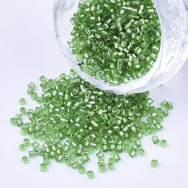 PandaHall Glass Cylinder Beads, Seed Beads, Silver Lined, Round Hole, Light Green, 1.5~2x1~2mm, Hole: 0.8mm, about 8000pcs/bag, about...
PandaHall Glass Cylinder Beads, Seed Beads, Silver Lined, Round Hole, Light Green, 1.5~2x1~2mm, Hole: 0.8mm, about 8000pcs/bag, about...