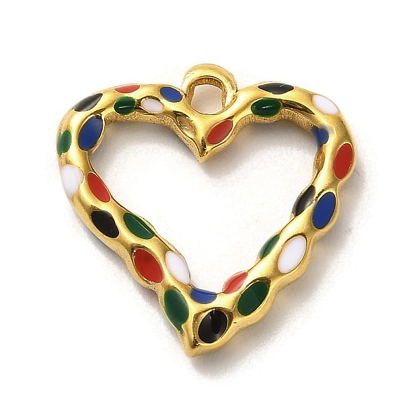 PandaHall 304 Stainless Steel Pendants, with Enamel, Golden, Heart Charm, Colorful, 21x20.5x3mm, Hole: 2.5mm Stainless Steel+Enamel Heart..., Multicolor
PandaHall 304 Stainless Steel Pendants, with Enamel, Golden, Heart Charm, Colorful, 21x20.5x3mm, Hole: 2.5mm Stainless Steel+Enamel Heart..., Multicolor