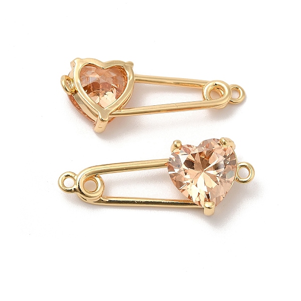 PandaHall Heart Shaped Glass Connector Charms, Real 18K Gold Plated Brass Safety Pin Links, PeachPuff, 11x28.5x5.8mm, Hole: 1.4mm..., Brown
PandaHall Heart Shaped Glass Connector Charms, Real 18K Gold Plated Brass Safety Pin Links, PeachPuff, 11x28.5x5.8mm, Hole: 1.4mm..., Brown