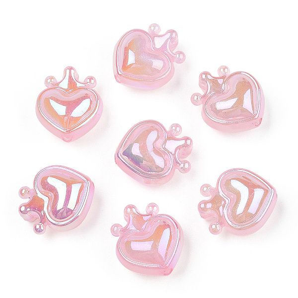 PandaHall UV Plating Rainbow Iridescent Acrylic Beads, with Glitter Powder, Heart with Crown, Pink, 24.5x21.5x14mm, Hole: 3mm Acrylic Heart...
PandaHall UV Plating Rainbow Iridescent Acrylic Beads, with Glitter Powder, Heart with Crown, Pink, 24.5x21.5x14mm, Hole: 3mm Acrylic Heart...