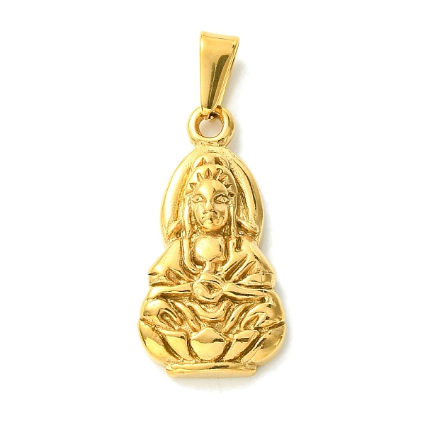 PandaHall Vacuum Plating 304 Stainless Steel Pendants, Avalokitesvara Charm, Golden, 28x14x5mm, Hole: 7x3mm 304 Stainless Steel Human
PandaHall Vacuum Plating 304 Stainless Steel Pendants, Avalokitesvara Charm, Golden, 28x14x5mm, Hole: 7x3mm 304 Stainless Steel Human