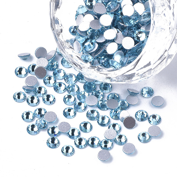 PandaHall Glass Rhinestone Flat Back Cabochons, Back Plated, Faceted, Half Round, Aquamarine, SS4, 1.5~1.6x1mm, about 1440pcs/bag Glass..., Blue
PandaHall Glass Rhinestone Flat Back Cabochons, Back Plated, Faceted, Half Round, Aquamarine, SS4, 1.5~1.6x1mm, about 1440pcs/bag Glass..., Blue