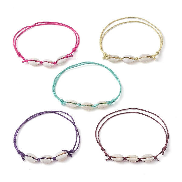 PandaHall 5Pcs 5 Color Natural Cowrie Shell Braided Beaded Anklets Set, Waxed Cotton Adjustable Anklets, Mixed Color, Inner Diameter..., Multicolor
PandaHall 5Pcs 5 Color Natural Cowrie Shell Braided Beaded Anklets Set, Waxed Cotton Adjustable Anklets, Mixed Color, Inner Diameter..., Multicolor