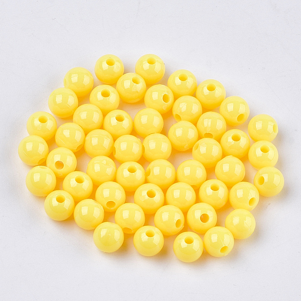 PandaHall Opaque Plastic Beads, Round, Yellow, 6x5.5mm, Hole: 1.8mm, about 4790pcs/500g Plastic Round Yellow
PandaHall Opaque Plastic Beads, Round, Yellow, 6x5.5mm, Hole: 1.8mm, about 4790pcs/500g Plastic Round Yellow