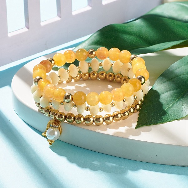 PandaHall Beaded Stretch Bracelets Set, with Acrylic Beads, CCB & ABS Plastic Beads, Alloy Beads & Charms, Brass Findings, Mixed Color, 1/8..., Multicolor
PandaHall Beaded Stretch Bracelets Set, with Acrylic Beads, CCB & ABS Plastic Beads, Alloy Beads & Charms, Brass Findings, Mixed Color, 1/8..., Multicolor