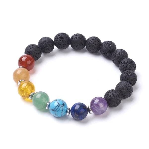 PandaHall Chakra Jewelry, Gemstone Stretch Bracelets, with Brass Beads, Round, 2 inch(52mm) Mixed Stone
PandaHall Chakra Jewelry, Gemstone Stretch Bracelets, with Brass Beads, Round, 2 inch(52mm) Mixed Stone