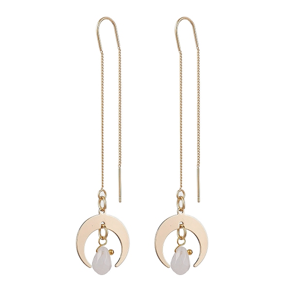 PandaHall Natural Rose Quartz Teardrop Dangle Stud Earrings, Golden Brass Moon Ear Thread, 80x18mm Rose Quartz Moon
PandaHall Natural Rose Quartz Teardrop Dangle Stud Earrings, Golden Brass Moon Ear Thread, 80x18mm Rose Quartz Moon