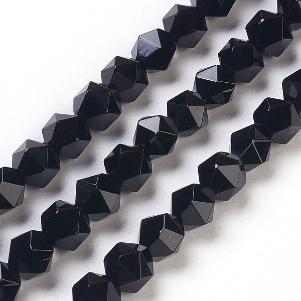 PandaHall Natural Black Onyx Beads Strands, Faceted, Dyed & Heated, 6x6mm, Hole: 1mm, about 66pcs/strand, 15.7 inch Black Onyx Polygon
PandaHall Natural Black Onyx Beads Strands, Faceted, Dyed & Heated, 6x6mm, Hole: 1mm, about 66pcs/strand, 15.7 inch Black Onyx Polygon