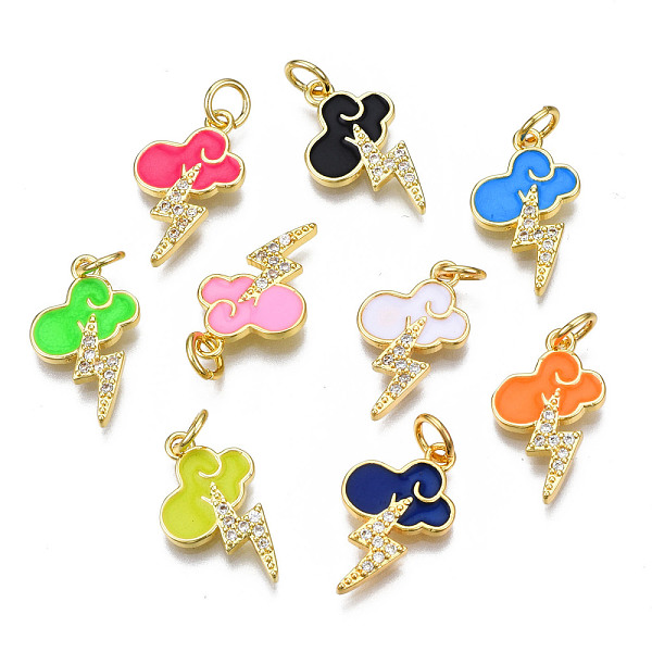 PandaHall Brass Micro Pave Clear Cubic Zirconia Enamel Pendants, with Jump Ring, Cadmium Free & Nickel Free & Lead Free, Real 16K Gold..., Multicolor
PandaHall Brass Micro Pave Clear Cubic Zirconia Enamel Pendants, with Jump Ring, Cadmium Free & Nickel Free & Lead Free, Real 16K Gold..., Multicolor