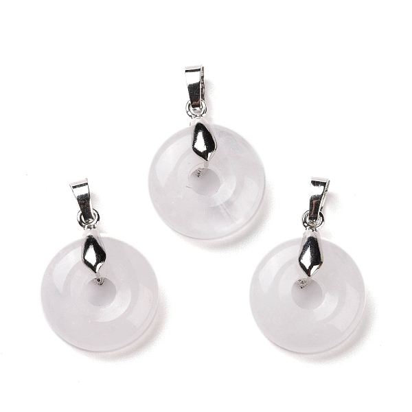 PandaHall Natural Quartz Crystal Pendants, Rock Crystal, with Platinum Tone Brass Findings, Cadmium Free & Lead Free, Donut/Pi Disc...
PandaHall Natural Quartz Crystal Pendants, Rock Crystal, with Platinum Tone Brass Findings, Cadmium Free & Lead Free, Donut/Pi Disc...