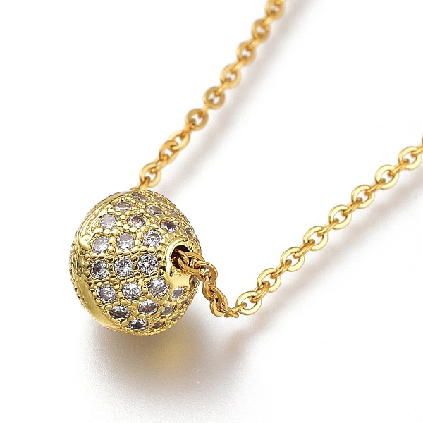 PandaHall Brass Micro Pave Clear Cubic Zirconia Pendant Necklaces, with 304 Stainless Steel Cable Chains, Bicone, Golden, 17.71 inch(40.5cm)...
PandaHall Brass Micro Pave Clear Cubic Zirconia Pendant Necklaces, with 304 Stainless Steel Cable Chains, Bicone, Golden, 17.71 inch(40.5cm)...