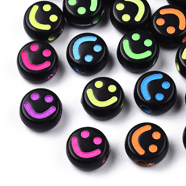 PandaHall Opaque Craft Acrylic Beads, Flat Round with Smiling Face, Mixed Color, 7x4mm, Hole: 1.6mm, about 3830pcs/500g Acrylic Flat Round..., Multicolor
PandaHall Opaque Craft Acrylic Beads, Flat Round with Smiling Face, Mixed Color, 7x4mm, Hole: 1.6mm, about 3830pcs/500g Acrylic Flat Round..., Multicolor
