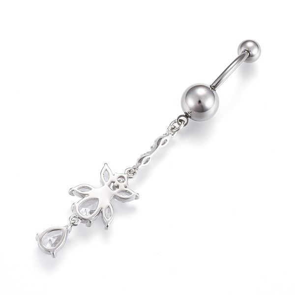 PandaHall Piercing Jewelry, Brass Cubic Zirciona Navel Ring, Belly Rings, with 304 Stainless Steel Bar, Platinum, 63mm, Bar: 15 Gauge(1.5mm)..., Clear
PandaHall Piercing Jewelry, Brass Cubic Zirciona Navel Ring, Belly Rings, with 304 Stainless Steel Bar, Platinum, 63mm, Bar: 15 Gauge(1.5mm)..., Clear