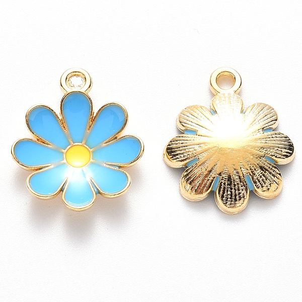 PandaHall Alloy Enamel Pendants, Flower, Light Gold, Light Sky Blue, 19x16x3.5mm, Hole: 1.8mm Alloy+Enamel Flower Blue
PandaHall Alloy Enamel Pendants, Flower, Light Gold, Light Sky Blue, 19x16x3.5mm, Hole: 1.8mm Alloy+Enamel Flower Blue
