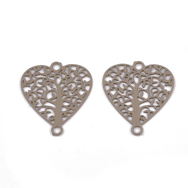 PandaHall 430 Stainless Steel Links connectors, Spray Painted, Etched Metal Embellishments, Heart with Tree, Tan, 14.5x13x0.5mm, Hole: 1.2mm..., Orange
PandaHall 430 Stainless Steel Links connectors, Spray Painted, Etched Metal Embellishments, Heart with Tree, Tan, 14.5x13x0.5mm, Hole: 1.2mm..., Orange