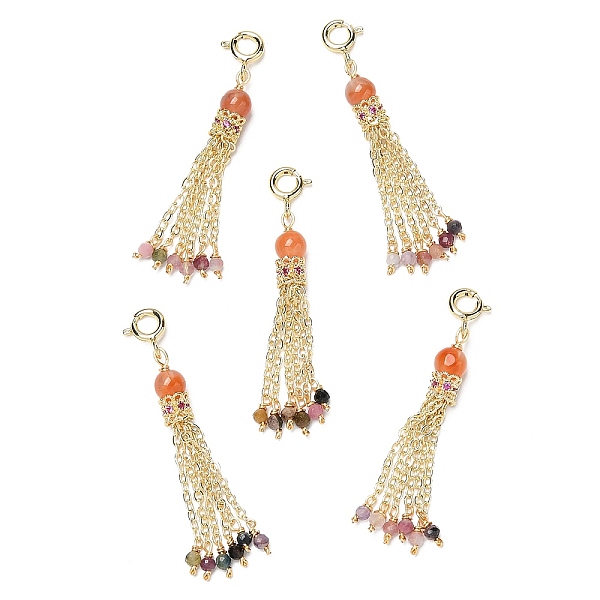 PandaHall Natural Red Agate Round Tassel Pendant Decoration, Brass Chain Fringe Tourmaline Tassel Ornament, with Lobster Claw Clasps, Real...
PandaHall Natural Red Agate Round Tassel Pendant Decoration, Brass Chain Fringe Tourmaline Tassel Ornament, with Lobster Claw Clasps, Real...