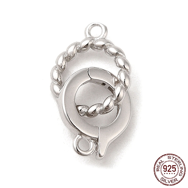 PandaHall Rhodium Plated 925 Sterling Silver Fold Over Clasps, Twist Ring, with 925 Stamp, Real Platinum Plated, Twist Ring: 10x8x1.5mm...
PandaHall Rhodium Plated 925 Sterling Silver Fold Over Clasps, Twist Ring, with 925 Stamp, Real Platinum Plated, Twist Ring: 10x8x1.5mm...