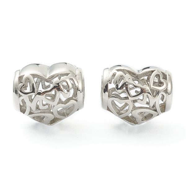 PandaHall 304 Stainless Steel European Beads, Large Hole Beads, Hollow Heart, Stainless Steel Color, 11x12.5x10mm, Hole: 4.5mm 304 Stainless...
PandaHall 304 Stainless Steel European Beads, Large Hole Beads, Hollow Heart, Stainless Steel Color, 11x12.5x10mm, Hole: 4.5mm 304 Stainless...