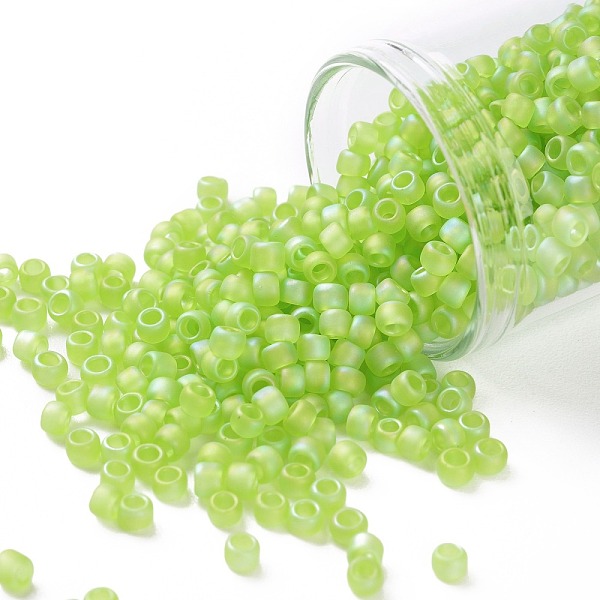 PandaHall TOHO Round Seed Beads, Japanese Seed Beads, (164F) Transparent AB Frost Lime Green, 8/0, 3mm, Hole: 1mm, about 10000pcs/pound...
PandaHall TOHO Round Seed Beads, Japanese Seed Beads, (164F) Transparent AB Frost Lime Green, 8/0, 3mm, Hole: 1mm, about 10000pcs/pound...
