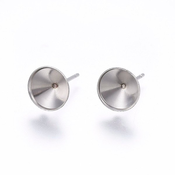 PandaHall 201 Stainless Steel Stud Earring Settings, with 304 Stainless Steel Pin, Cone, Stainless Steel Color, Tray: 12mm, 15.5mm, Pin...
PandaHall 201 Stainless Steel Stud Earring Settings, with 304 Stainless Steel Pin, Cone, Stainless Steel Color, Tray: 12mm, 15.5mm, Pin...