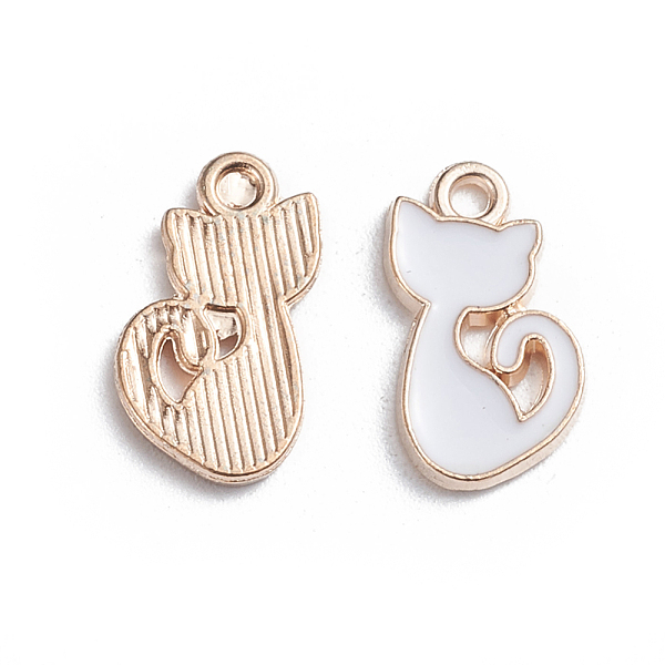 PandaHall Alloy Enamel Pendants, Cat Shape, Golden, White, 10x15x1.5mm, Hole: 1.6mm Alloy+Enamel Cat Shape White
PandaHall Alloy Enamel Pendants, Cat Shape, Golden, White, 10x15x1.5mm, Hole: 1.6mm Alloy+Enamel Cat Shape White