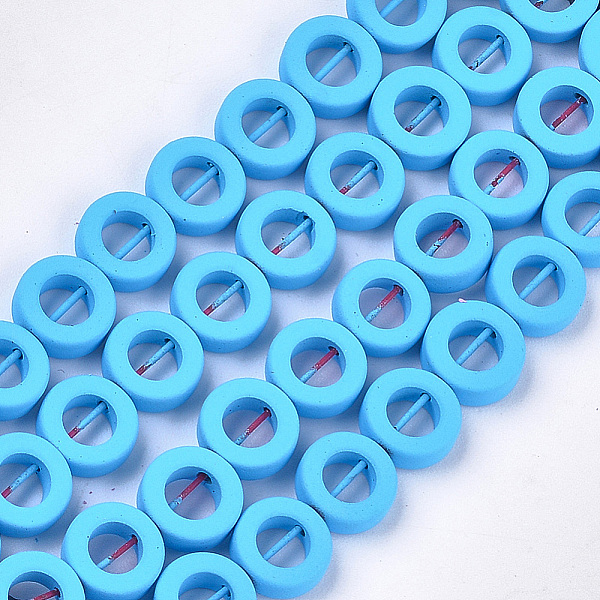 PandaHall Spray Painted Non-magnetic Synthetic Hematite Beads Strands, Bead Frame, Donut, Deep Sky Blue, 8.5x3mm, Hole: 0.8mm, Inner...
PandaHall Spray Painted Non-magnetic Synthetic Hematite Beads Strands, Bead Frame, Donut, Deep Sky Blue, 8.5x3mm, Hole: 0.8mm, Inner...