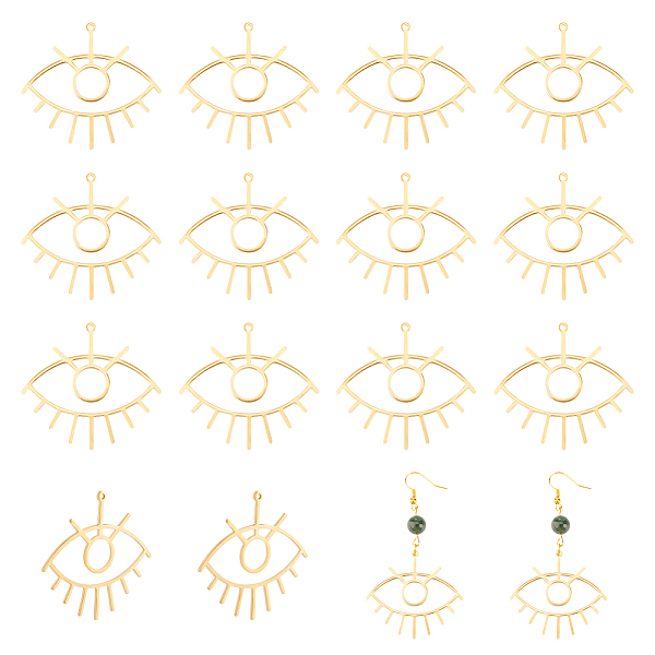PandaHall HOBBIESAY Brass Pendants, DIY Accessories, for Bracelets, Earrings, Necklaces Making, Evil Eye, Raw(Unplated), 38.5x41.5x1mm, Hole...
PandaHall HOBBIESAY Brass Pendants, DIY Accessories, for Bracelets, Earrings, Necklaces Making, Evil Eye, Raw(Unplated), 38.5x41.5x1mm, Hole...