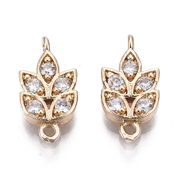 PandaHall Brass Micro Pave Clear Cubic Zirconia Links Connectors, Long-Lasting Plated, Cadmium Free & Lead Free, Leaf, Light Gold...
PandaHall Brass Micro Pave Clear Cubic Zirconia Links Connectors, Long-Lasting Plated, Cadmium Free & Lead Free, Leaf, Light Gold...
