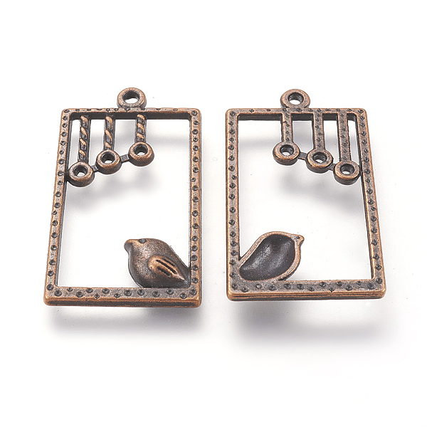 PandaHall Alloy Pendants, Lead Free and Cadmium Free, Rectangle with Bird, Red Copper Color, about 34mm long, 19mm wide, 2.5mm thick, hole...
PandaHall Alloy Pendants, Lead Free and Cadmium Free, Rectangle with Bird, Red Copper Color, about 34mm long, 19mm wide, 2.5mm thick, hole...