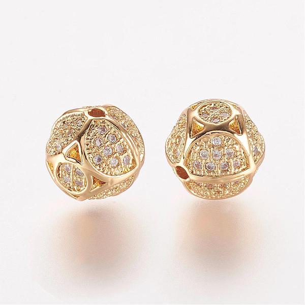 PandaHall Brass Micro Pave Cubic Zirconia Beads, Round, Golden, 9.5x9.5mm, Hole: 1mm Brass+Cubic Zirconia Round
PandaHall Brass Micro Pave Cubic Zirconia Beads, Round, Golden, 9.5x9.5mm, Hole: 1mm Brass+Cubic Zirconia Round